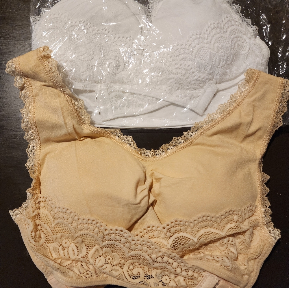 Bra white and nude size large